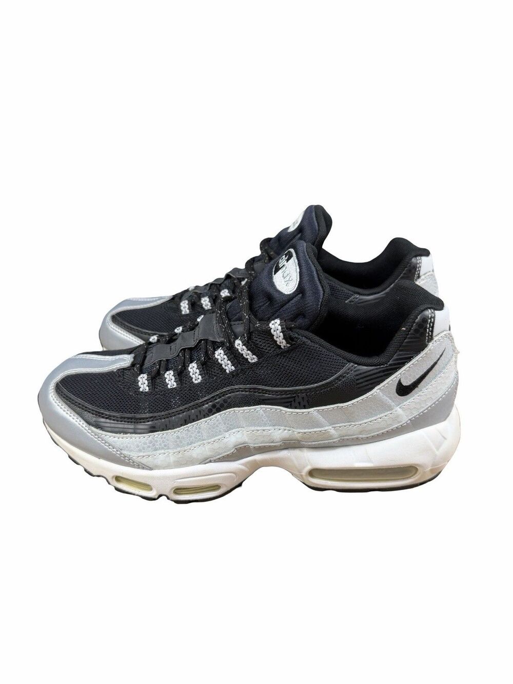 Size10 - 807443-001 Women's Nike Air Max 95 Metallic Black/Anthracite Grey